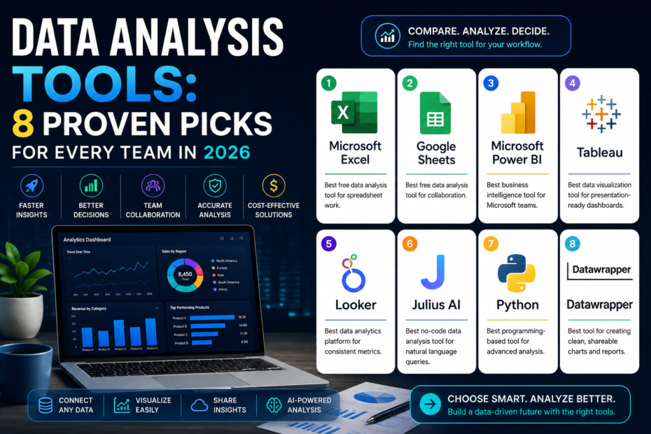 Data Analysis Tools: 8 Proven Picks for Every Team in 2026