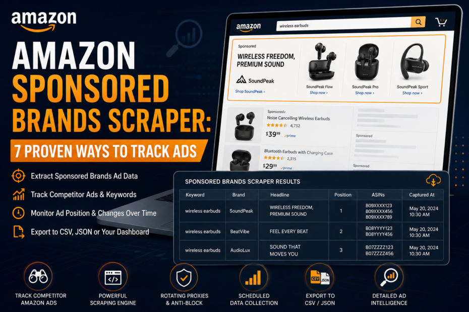 Amazon Sponsored Brands Scraper: 7 Proven Ways to Track Ads