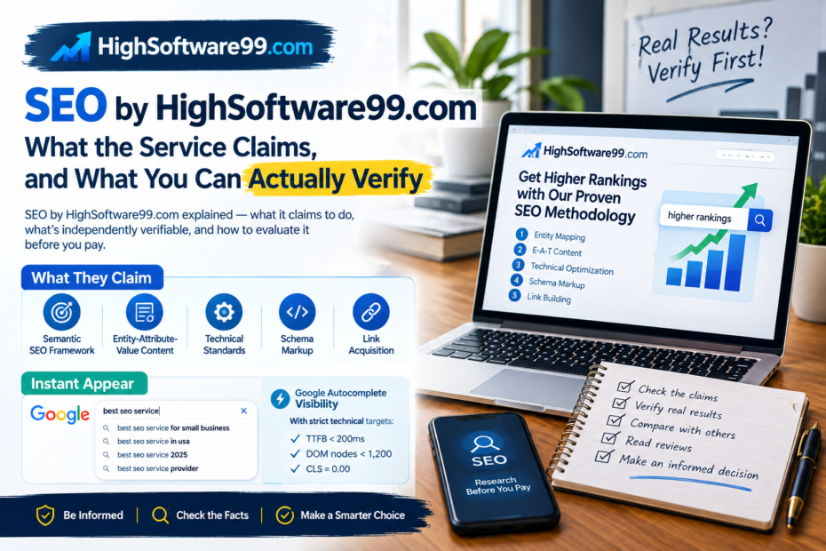 SEO by HighSoftware99.com: What the Service Claims, and What You Can Actually Verify