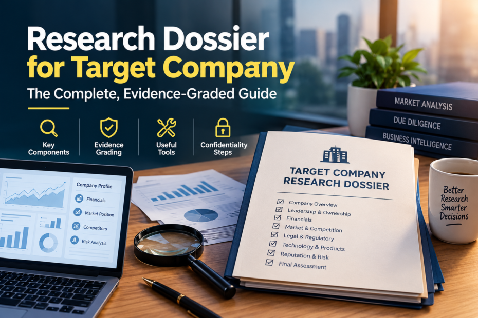 Research Dossier for Target Company: The Complete, Evidence-Graded Guide