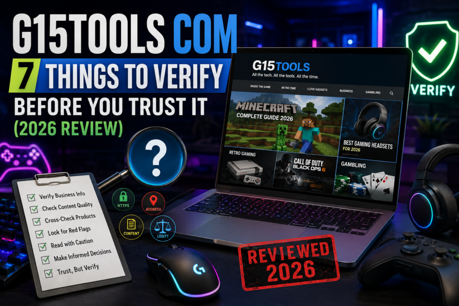 G15Tools Com: 7 Things to Verify Before You Trust It (2026 Review)