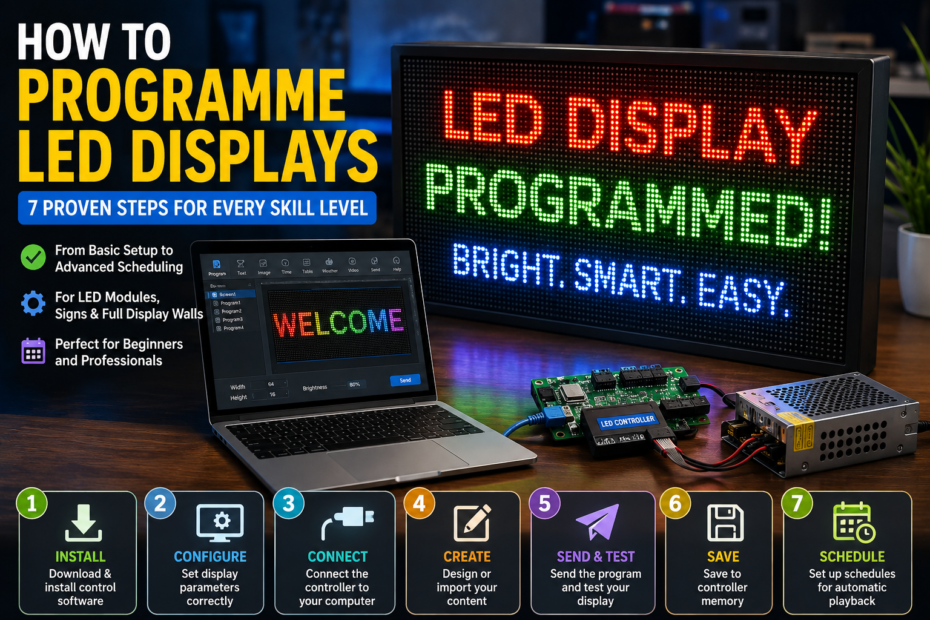 Programme LED Displays: 7 Proven Steps for Every Skill Level